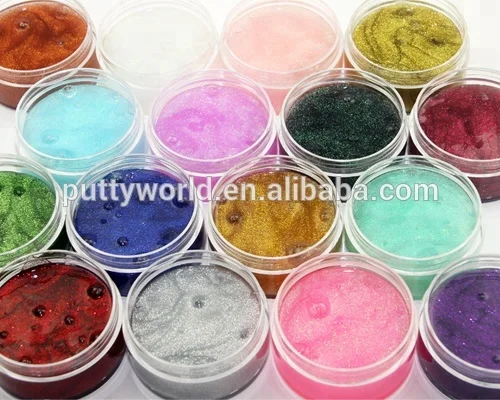 Hot sell glitter bouncing putty with shinny marble appearance