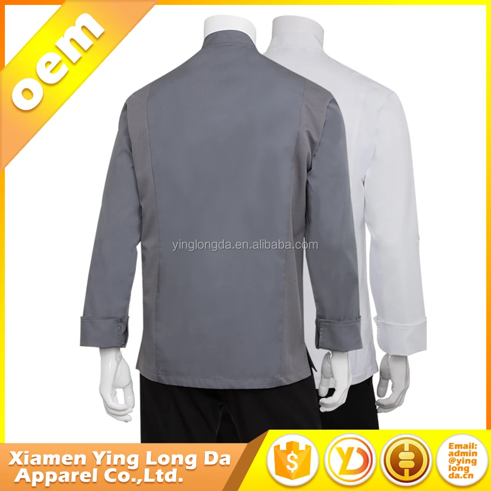 Dark Gray Long-sleeved Chef Uniform Chef Jacket