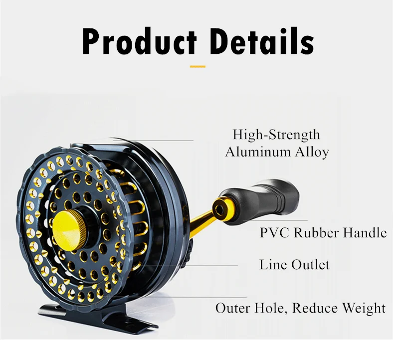 RYOBI 8BB japanese full-metal ikada raft reel fly fishing reel for ice fishing