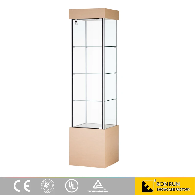 RCD0862 glass jewelry display tower showcase for store design