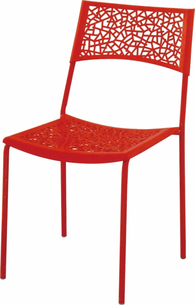Restaurant Stackable Metal Leg Plastic Dining Chair