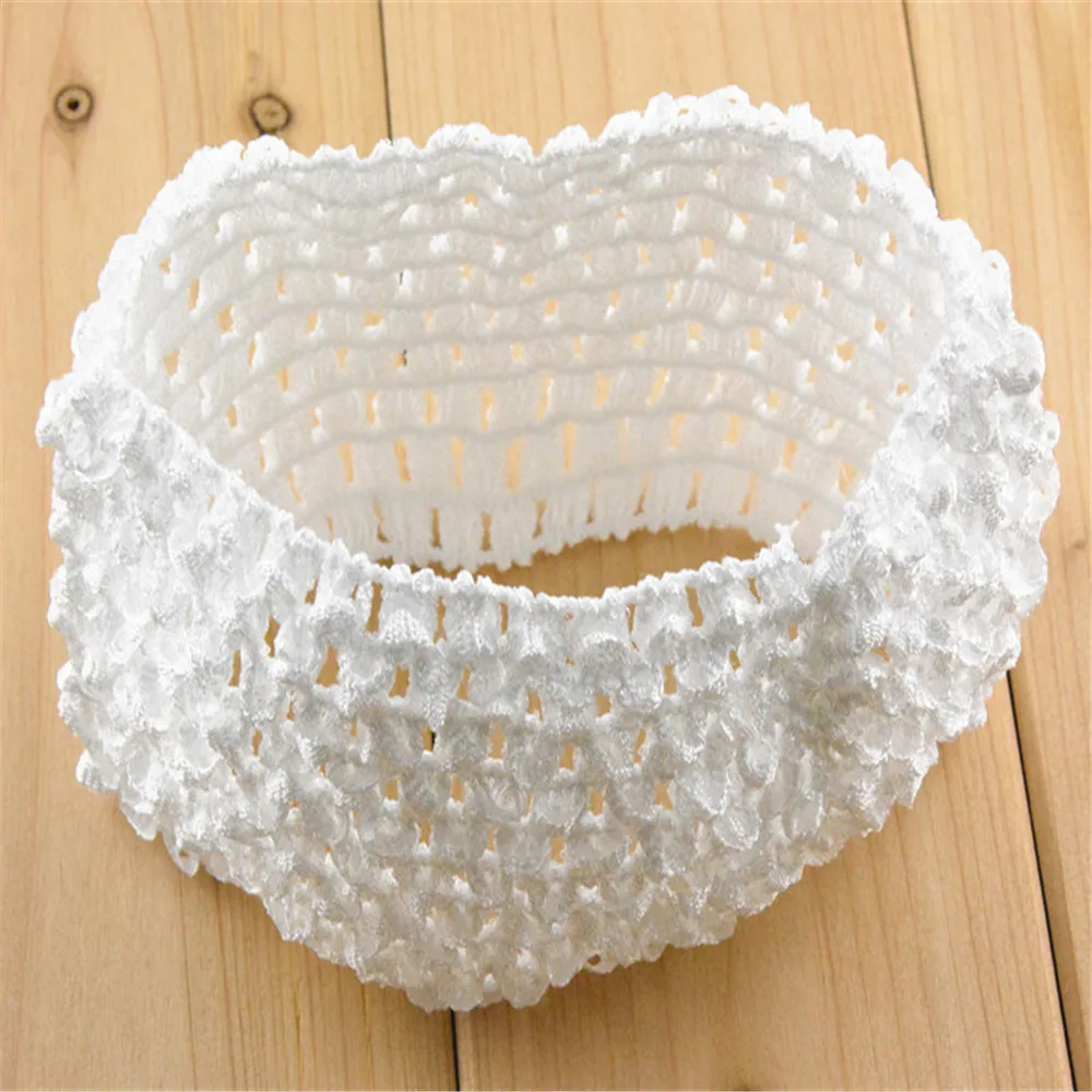 U Pick Color 2.75 Inch Elastic Crochet Waffle Tutu Headband girls Hairbands DIY Supply Hair Accessories