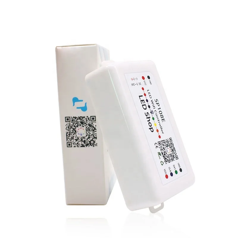 
SP108E DC5-24V Long distance APP remote control WiFi Smart SPI Pixel LED Controller for ws2812b ws2811 sk6812 APA102 DMX512 RGB 