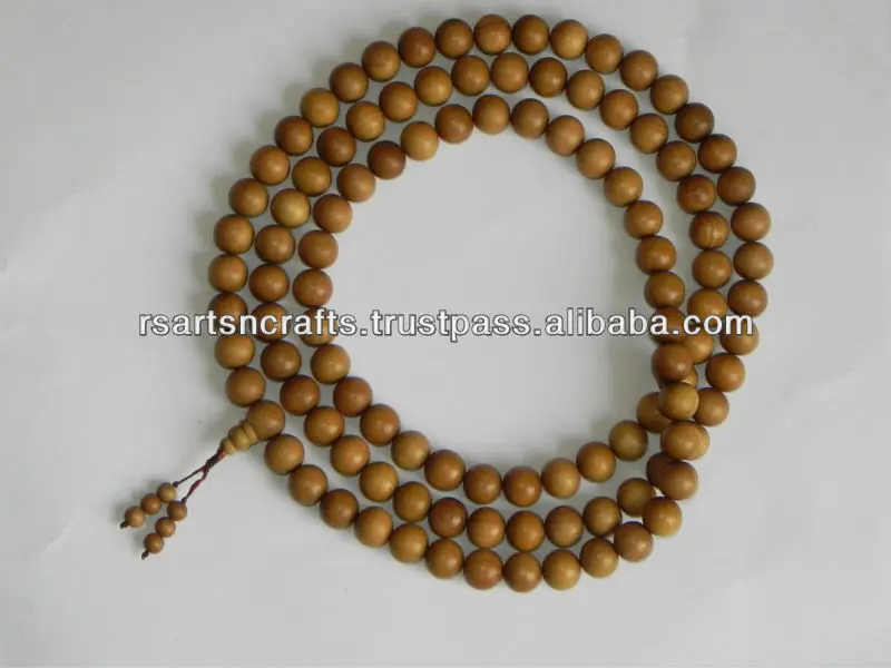 sandalwood prayer beads, Mysore sandalwood beads, prayer beads buddhism