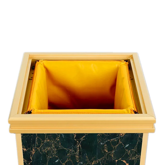 40L Marble Stone Trash Can Home Decor Wastebasket Outdoor Decor For Hotel