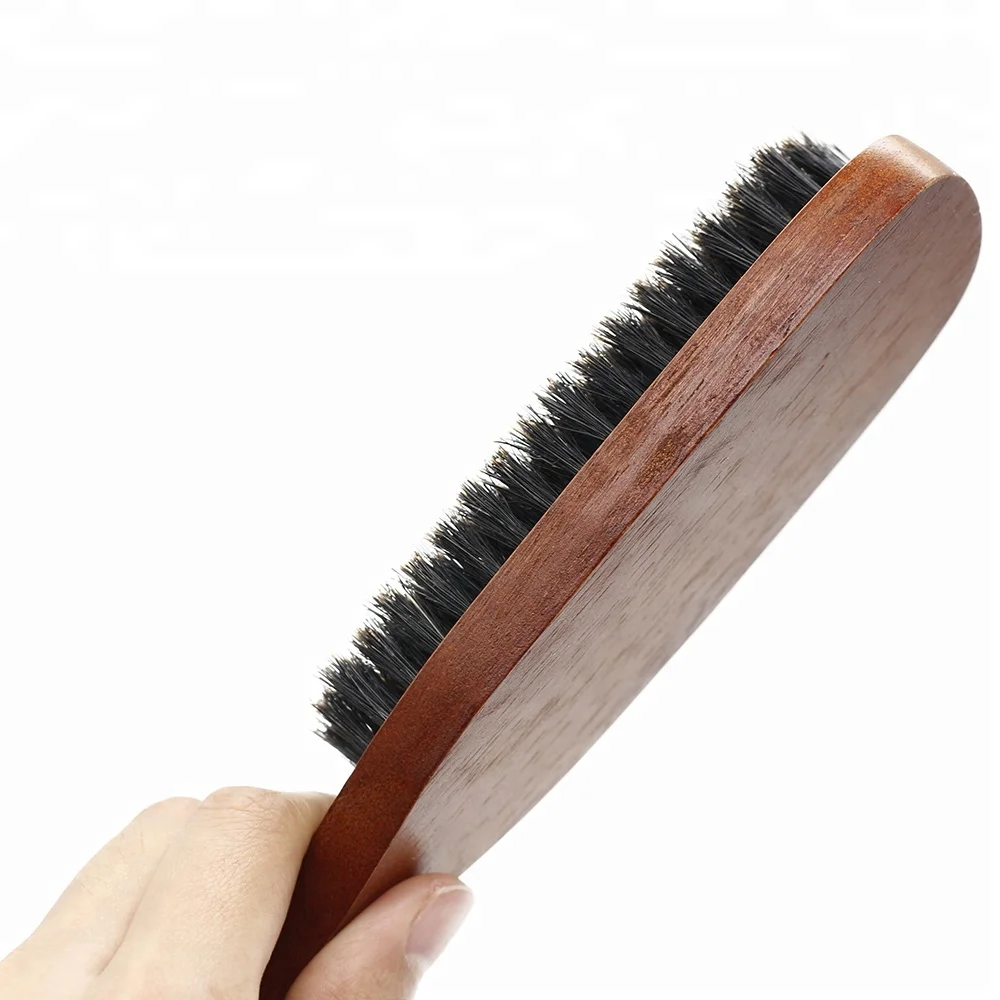 Wood Paddle Mens Beard Brush Best Boar Brislte Brush For Beard Grooming Care