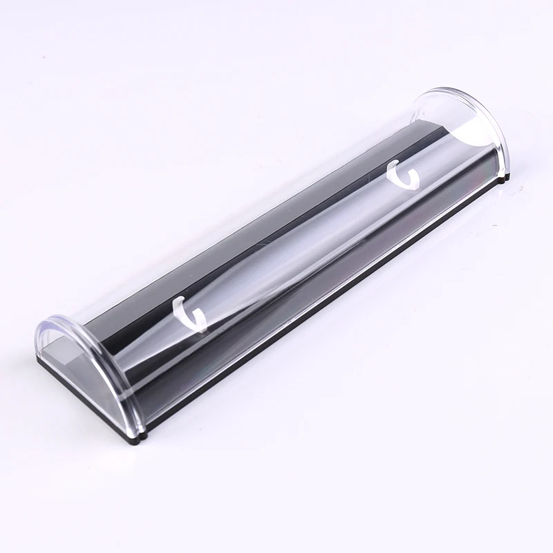 Transparent Semicircular plastic pen box luxury Half cylinder Single empty  Customized promotional pen gift case NO.0909
