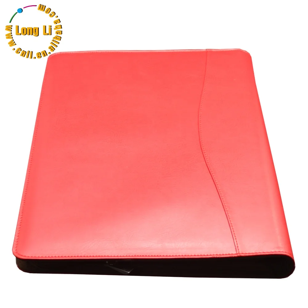 High quality Zipper bind pouch notebook pu leather zip lock notebook