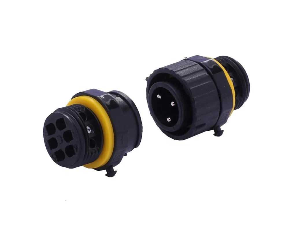 M20 cable glands 2-6 pins quick connect IP68 male female waterproof connector plug and socket