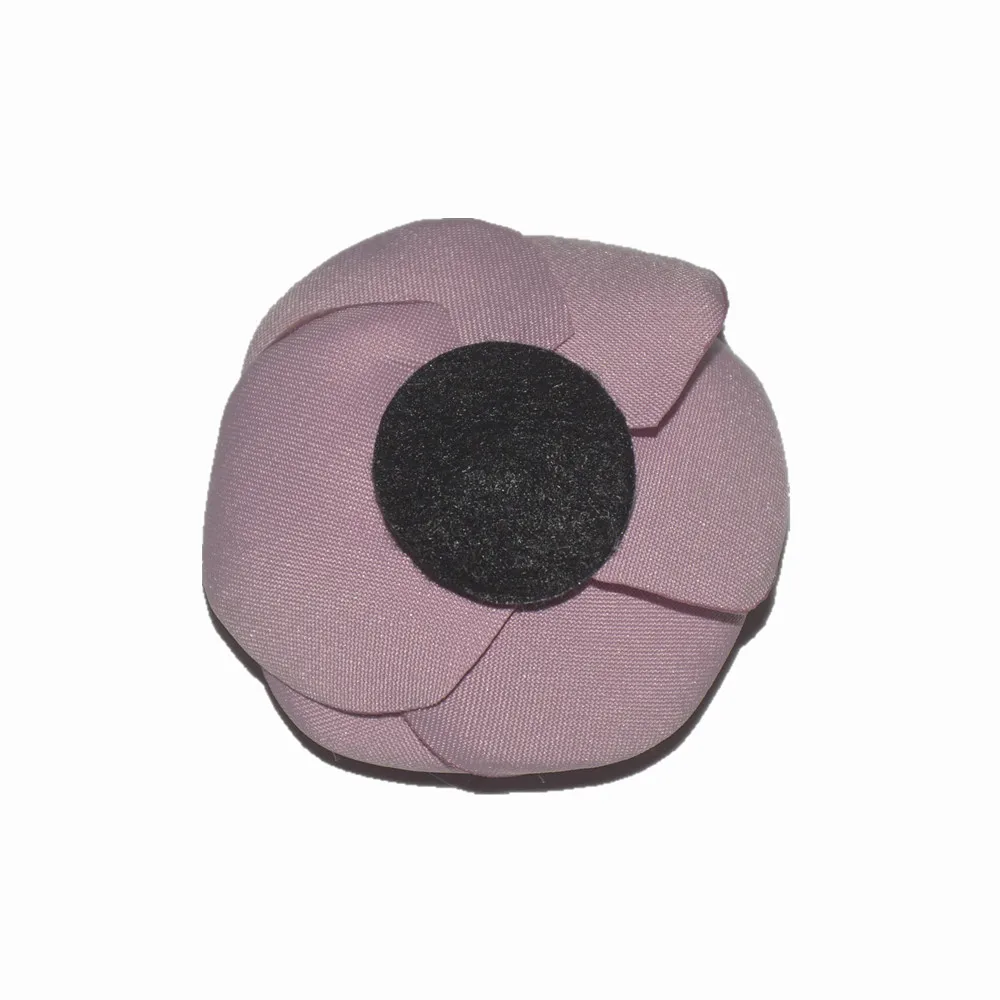 Antique Color Burned Satin Flower with Stamen Rolled Chiffon Rose Chic Headwear Hair decoration