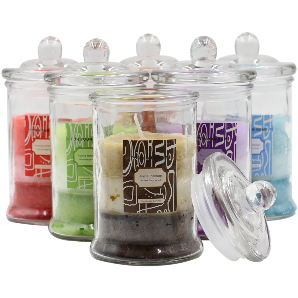 Wholesale personalized decoration scented soy candle glass jar yanke candle