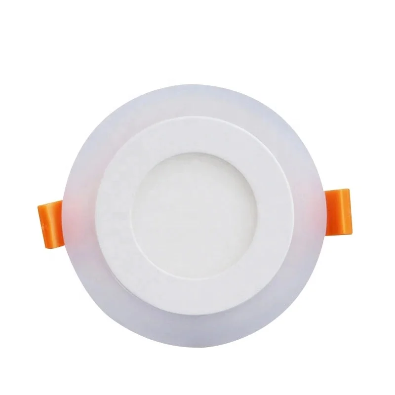 6W Factory Double color Round & Square Slim Recessed LED Panel Light Ceiling light downlight
