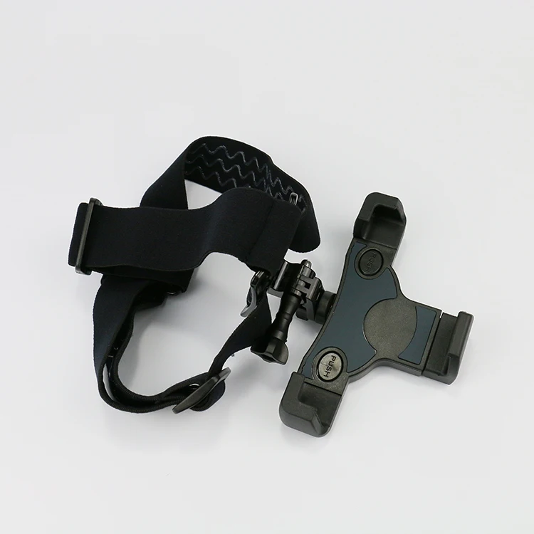 Elastic Adjustable Head Strap Mount Headband Holder With Strong Phone Clip Bicycle Handlebar Mount for 4-5.5inch Cell Phone