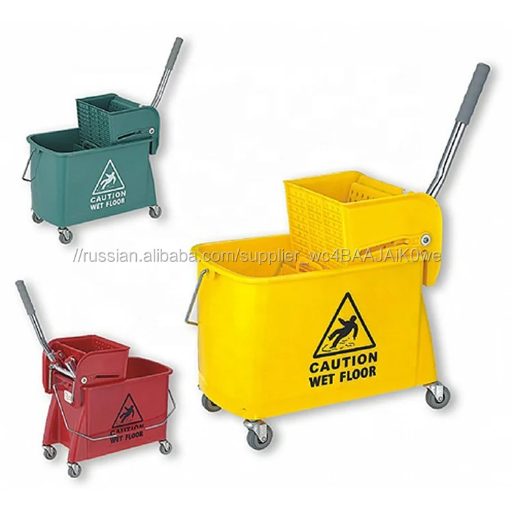 ESD промышленные пластиковые мини очистки Mop Wringer ведро тележка