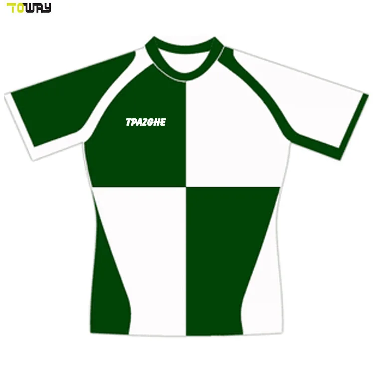 sublimated wholesale rugby jersey green and yellow