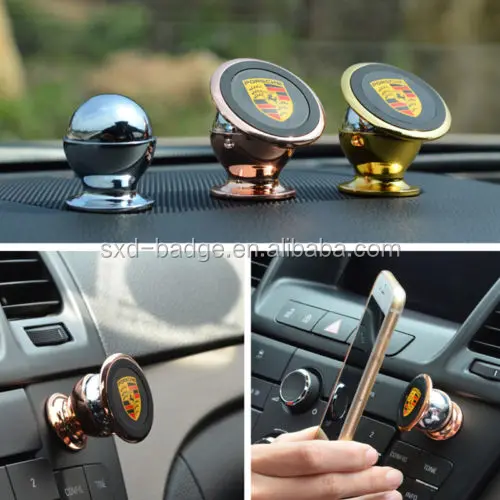 luxurious golden car mount holder Ball Sticky Magnetic Stand china cell phone mount for car china stock