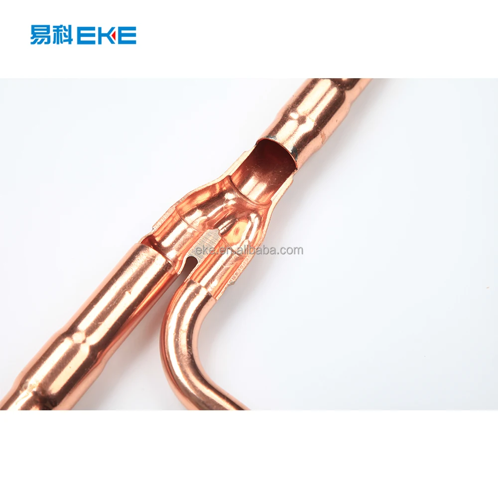 Various good quality copper y branch fittings disperse pipe for vrf system