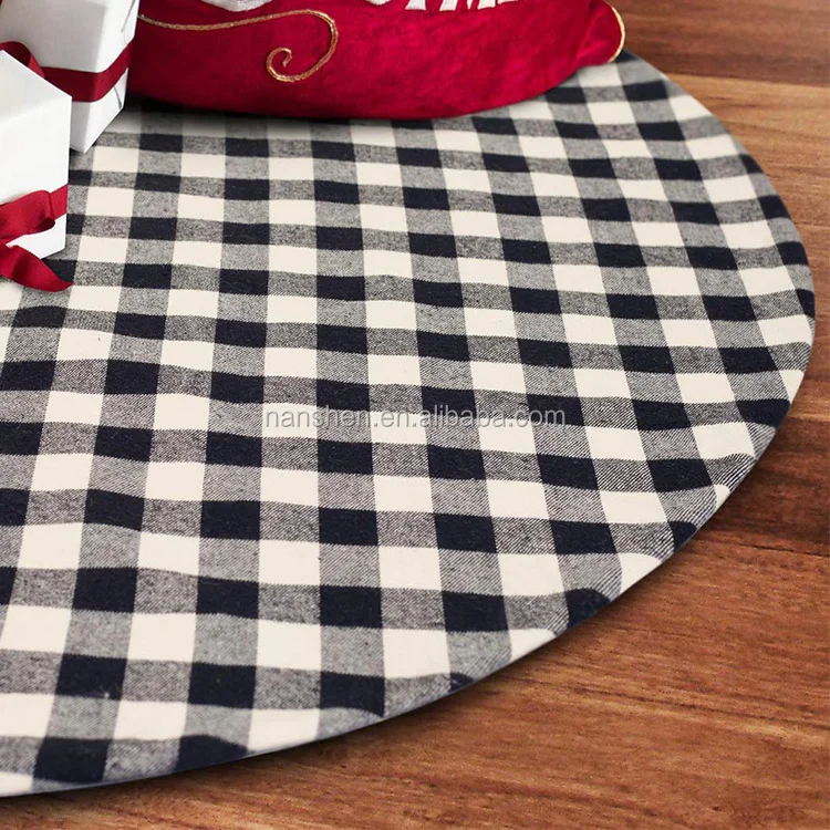 
Gireshome Grey Buffalo Check Plaid with Sherpa Cuff Decoration Christmas Stocking Xmas Tree Decor Festival Party Ornament 