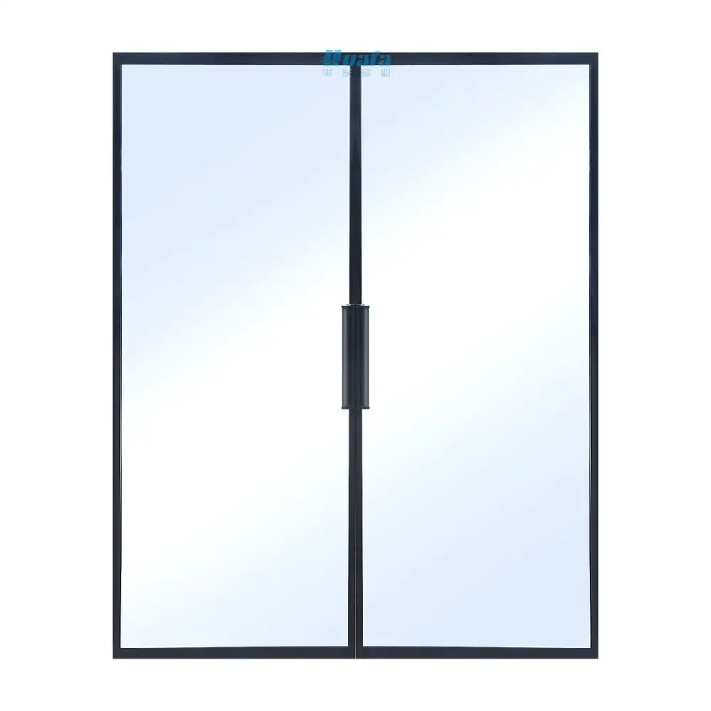 Двойная стеклянная дверь для морозильной камеры в супермаркете