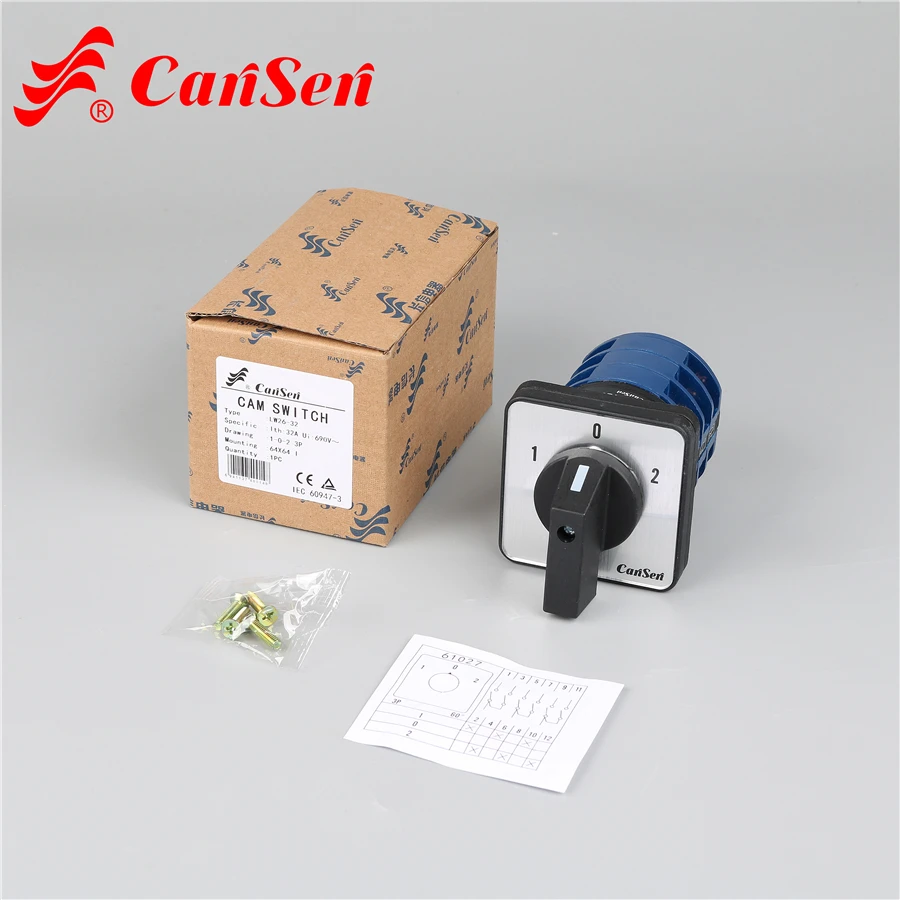 Cansen LW26-32 1-0-2 3P changeover cam switch (ce certificate)