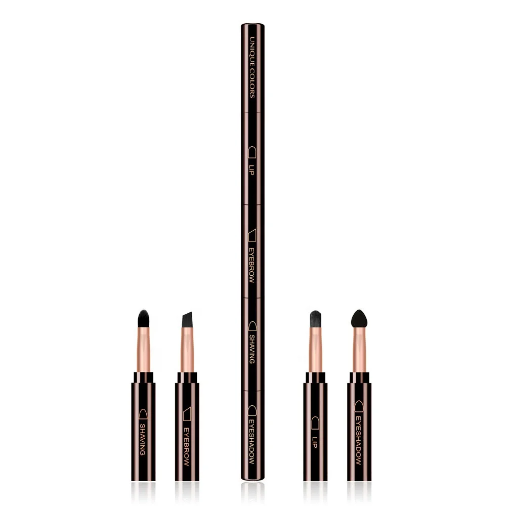 New Products 4 in 1 Makeup Cosmetic Brush Lip Eyebrow Sponge Eyeshadow Brush Multifunctional Brush