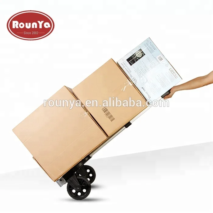 
Folding hand truck aluminum portable folding hand cart 154 lbs capacity handy dolly cart ideal for home, auto, office,travel use 