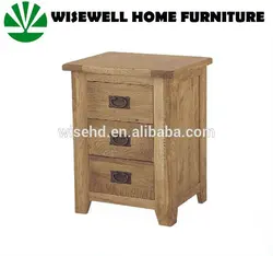 (W-B-0036) solid oak wood home furniture nightstand with 3 drawers