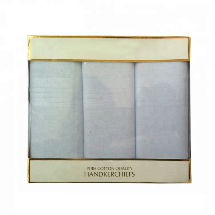 Индивидуальный хлопковый мужской носовой платок в коробке