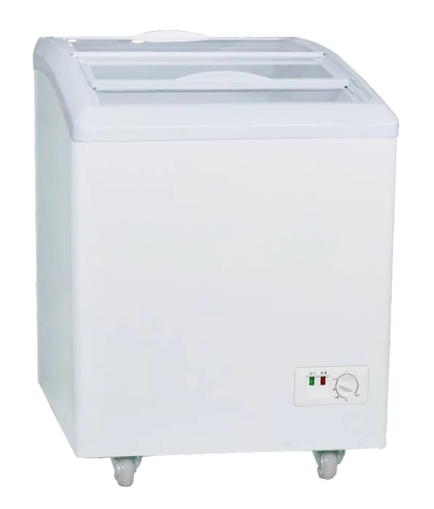SD-158Y Double temp. refrigerator showcase Commercial resistance top open glass  freezer