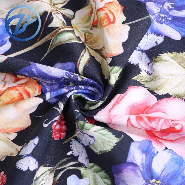China Supplier No MOQ 40S print cotton poplin fabric