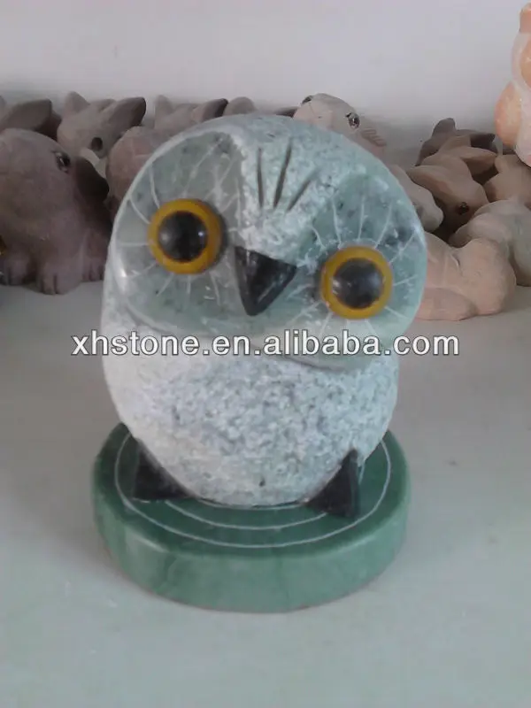 
stone owl carvings,owl sculptures,hand carved natural marble owls with base 