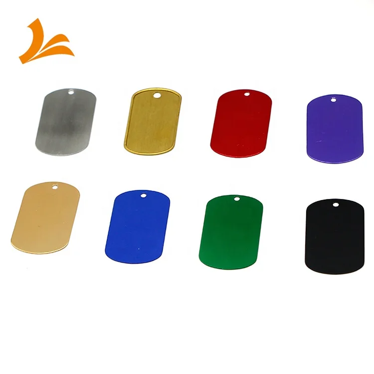 China manufacture customized aluminum anodized colored blank dogtag and bottle opener