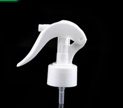 24-410 Black/white/clear  smooth Side Plastic trigger spray head with straw