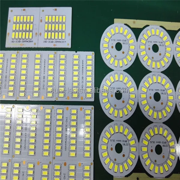 Светодиодная круглая печатная плата 3 Вт 5 7 9 12 15 с поверхностным креплением 5730 smd