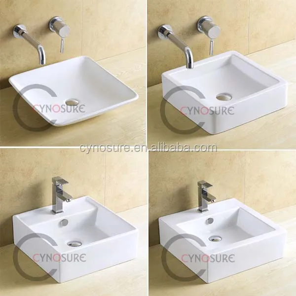 Wholesale Wash Basin Factory High Quality White Above Counter Top Sink Bathroom Sink Cheap Ceramic Art Wash Hand Basin