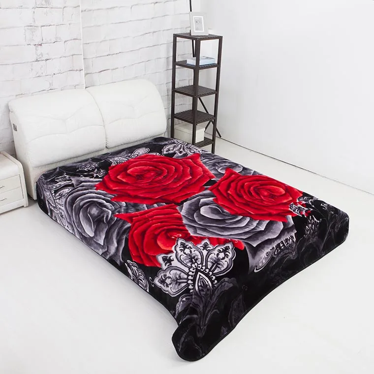 
Otsukeori supplier flower design 160*220cm 3.5kg embossed mora blanket for Libya 
