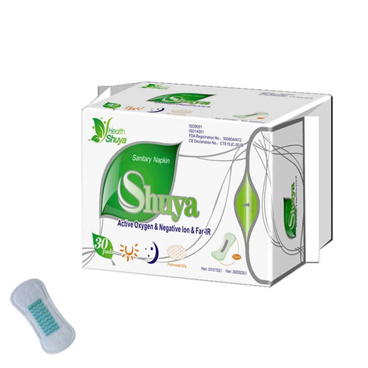 Зеленые анионные прокладки для трусиков без крыльев, сделано в Китае