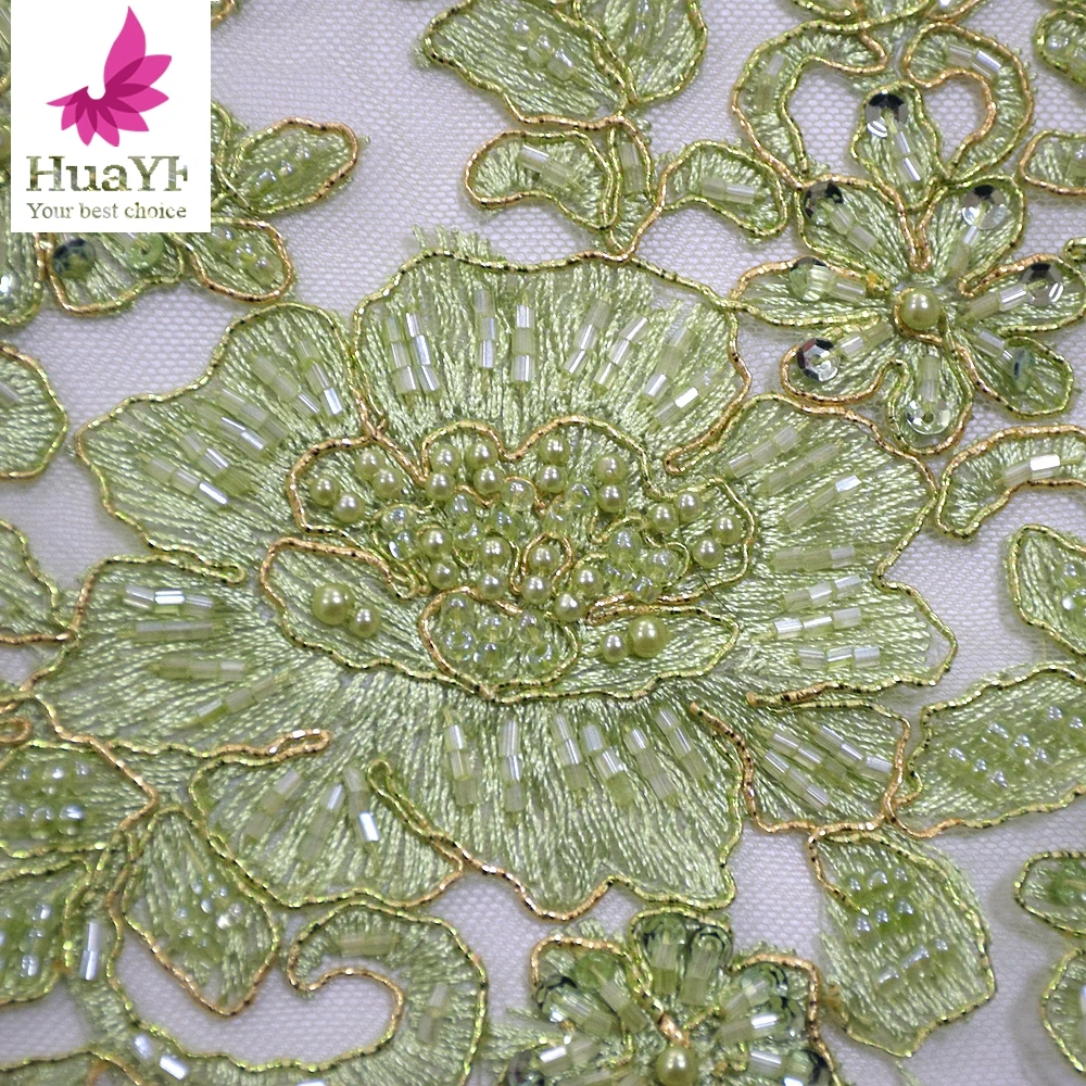 New product african lace styles net lace bridal fabric beads embroidered lace tulle for nigeria parties HY1001-2