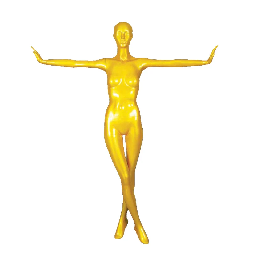 Модный глянцевый женский золотой манекен из стекловолокна для продажи