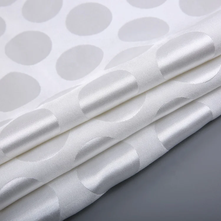 Лидер продаж белая окрашенная вискозная ткань в горошек из вискозы в рулонах