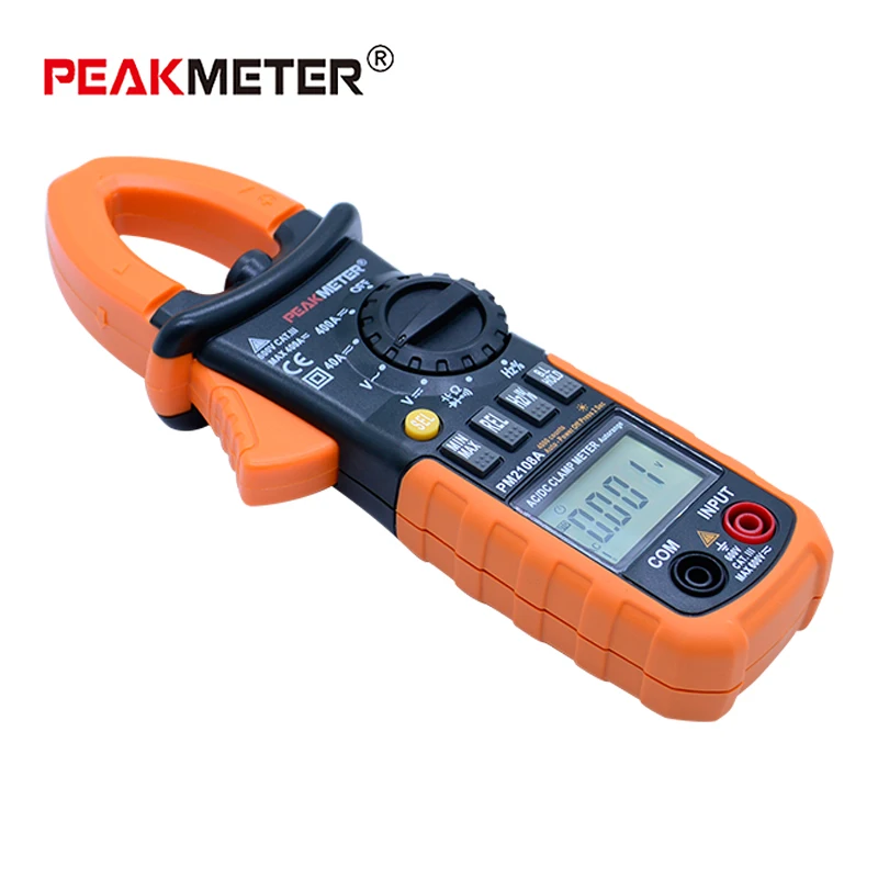 Peakmeter PM2108A 4000 Counts Ac Dc Current bar graph display Clamp Meter , Frequency Measurement Earth Leakage Clamp Meter