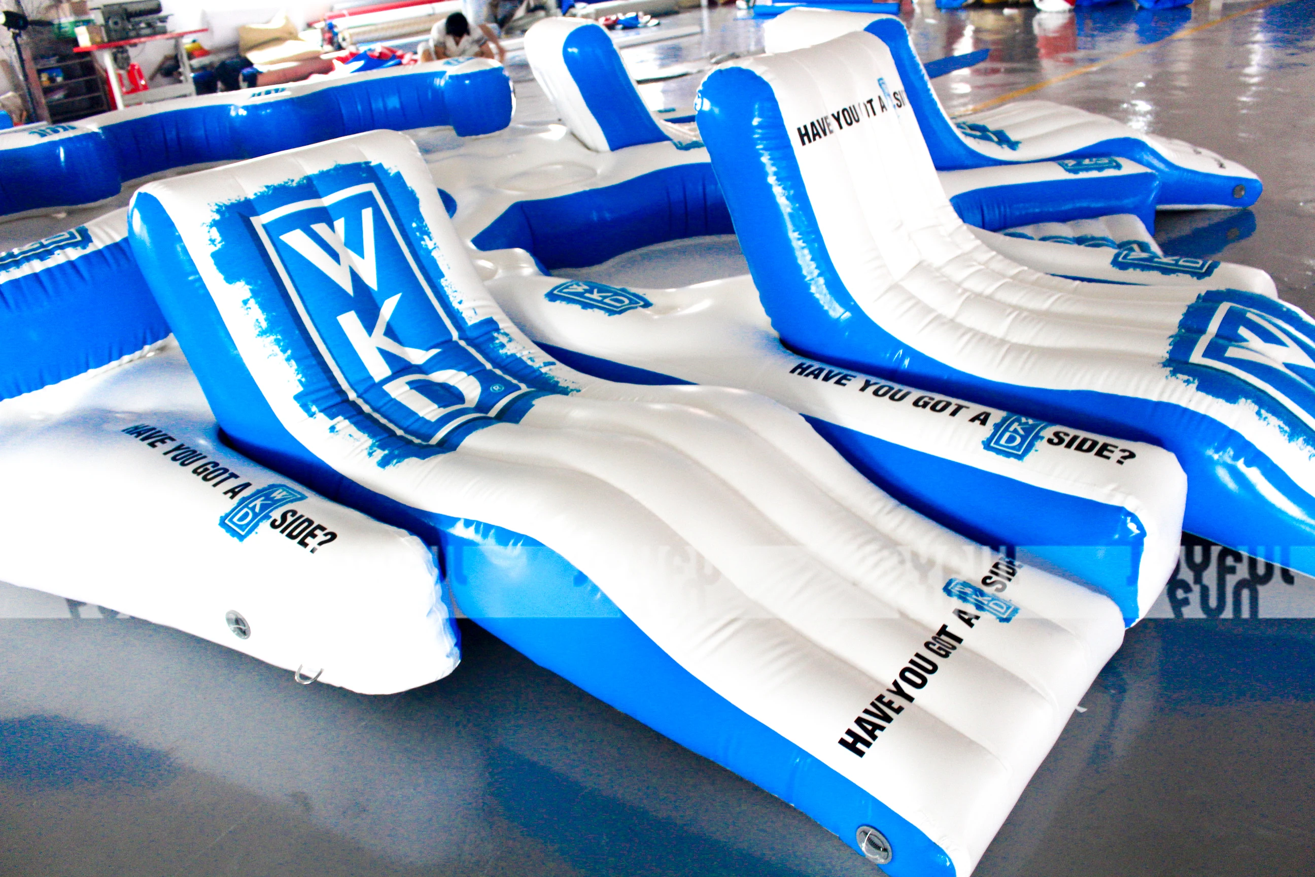 China Professional Supplier High quality  PVC  Inflatable Floating Water Island Climbing Tower Slide