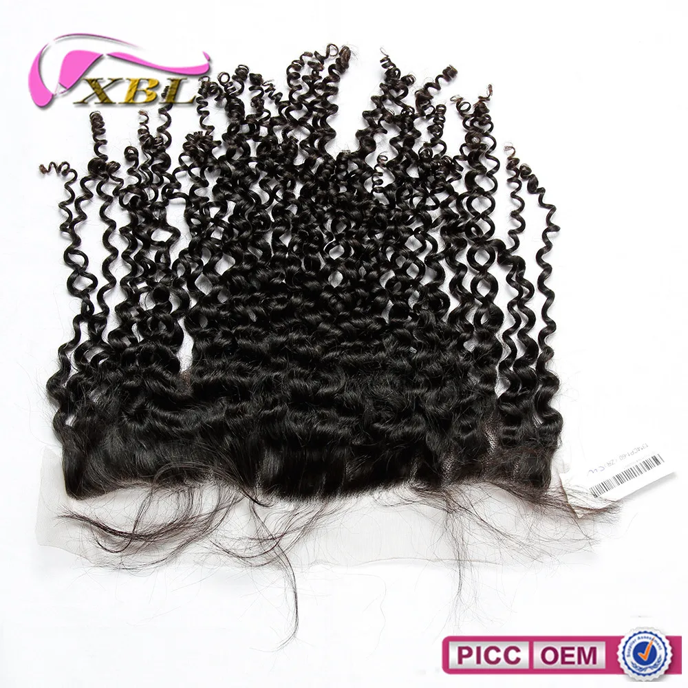 xblhair golden suppliers virgin indian human hair, afro kinky curl human hair, lace frontal piece for matching