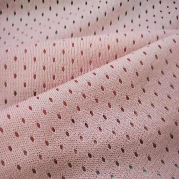 Полиэфирная сетчатая ткань dri fit с открытым отверстием Спортивная Влагоотводящая