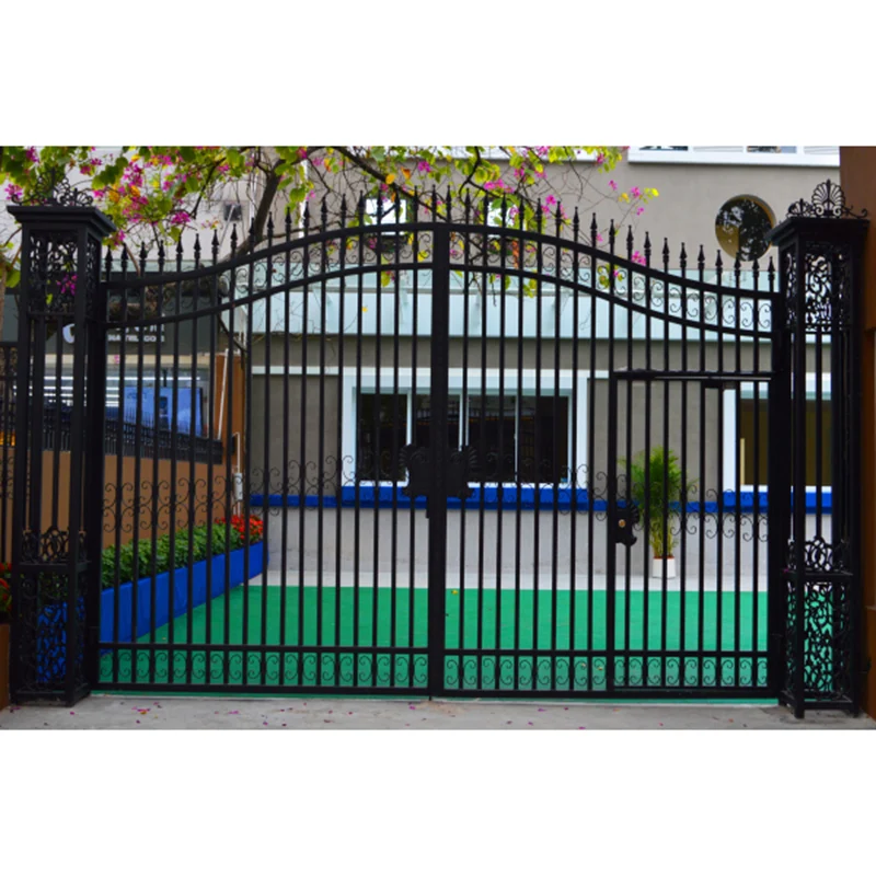 Automatic Sliding Beautiful Steel Iron Pipe Gate Design