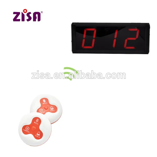 Zisacall restaurant waiter call system call button to call waiter