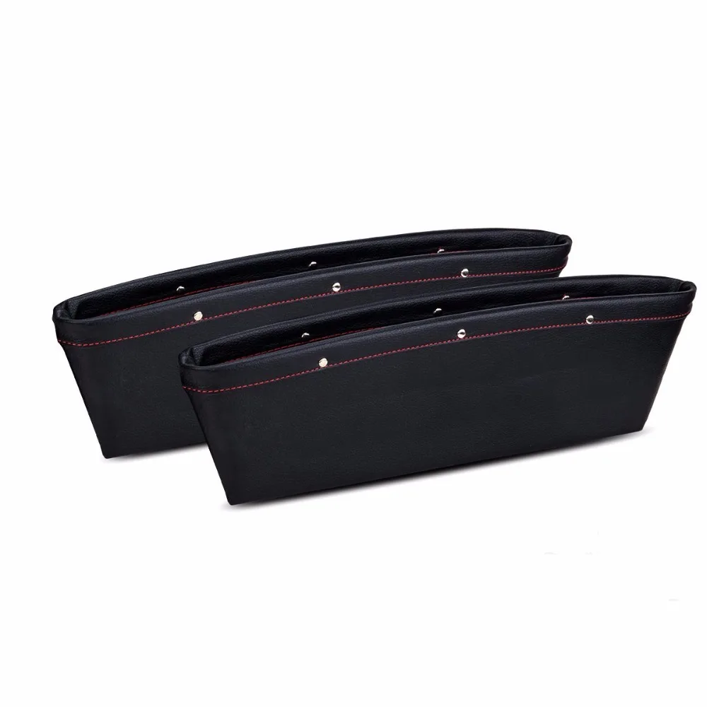 
Auto Car Back Seat Side Door Gap Filler Box Organizer With Durable PU Leather 