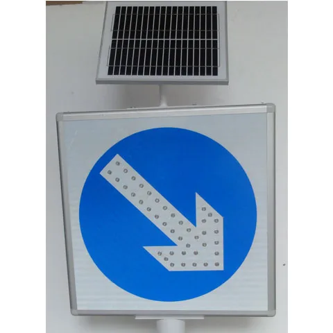 High visible LED traffic sign vehicle lane indicator powered by solar panel with 3M reflective film