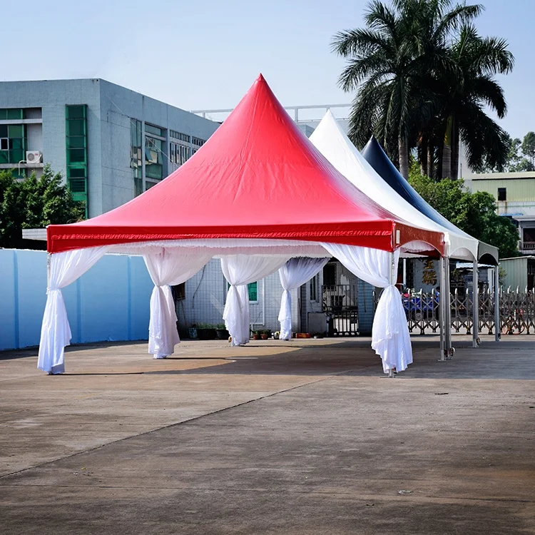 Red black white color cable cross structure pinnacle frame tent for wedding event