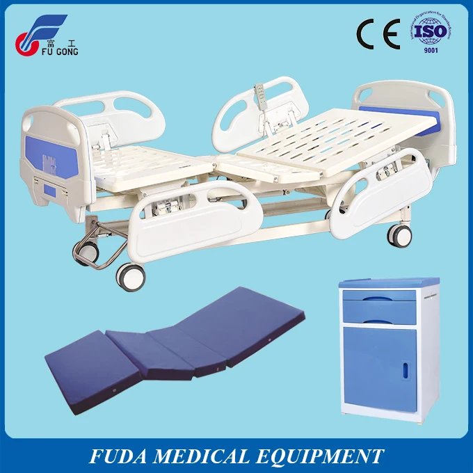 Hot sale epoxy coated abs guard rails 3 function cheap model patient electric hospital bed